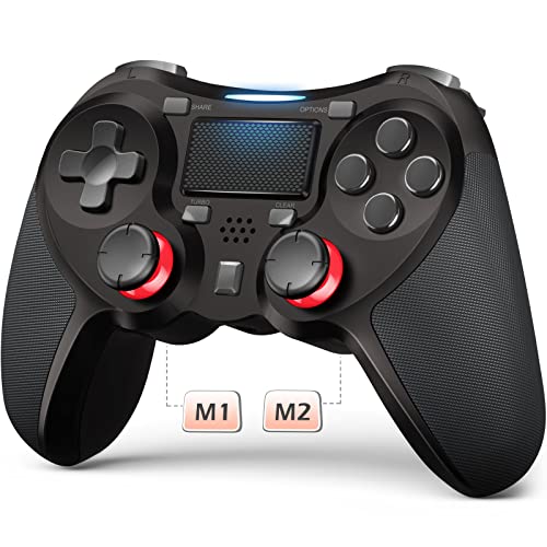 TERIOS Wireless Controller Compatible with PS4/PS4 Pro/PS4 Slim, Pro Controller with Built-in Speaker, Advanced Buttons Programming, Enhanced Dual Vibration/Turbo Auto Fire (Black)