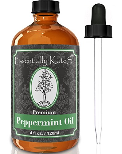 Peppermint Essential Oil 4 oz. with Detailed User's Guide E-book and Glass Dropper by Essentially KateS. by Essentially KateS