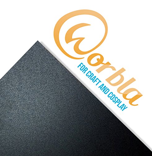 Worbla Black MINI Strip 2.5 in x 10 in - Perfect for Small Projects, Bracelets, and Trim - Thermoplastic