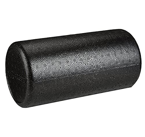 Amazon Basics High-Density Round Foam Roller for Exercise and Recovery - 12-Inch, Black