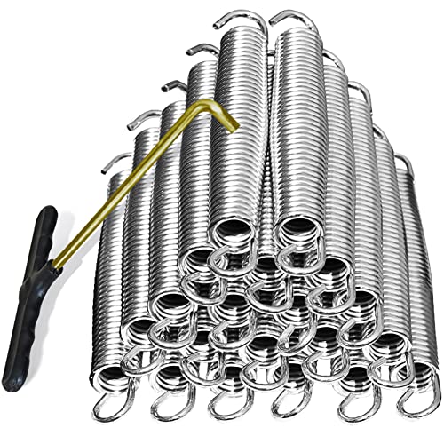 Eurmax USA 5.5 inches Trampoline Springs Heavy Duty Stainless Replacement Spring Trampoline Parts with T Hook, 20pcs-Pack