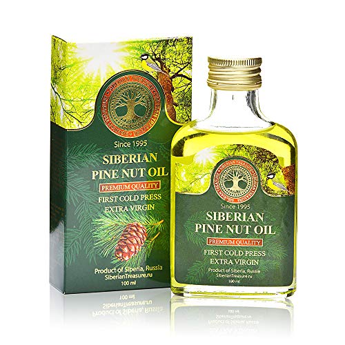 Siberian Pine Nut Oil 100 Ml, Premium Quality, Extra Virgin, First Cold Press – 3.4 Fl Oz