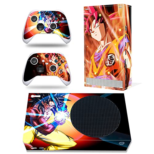 Whole Body Protective Vinyl Skin Decal Cover Compatible with Microsoft Xbox Series S Console DBZ Goku G Include Two Free Wireless Controller Stickers