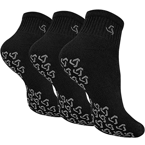 Ozaiic Non Slip Grip Socks for Yoga Home Workout Pure Barre, Pilates, Hospital, Ideal Cushion Socks for Men and Women