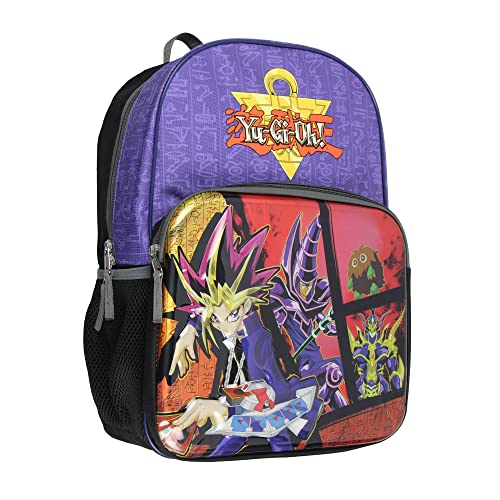 Yu-Gi-Oh! 16' Molded Backpack Battle Ready Yugi Dark Magician Black Luster Soldier Character Travel Backpack