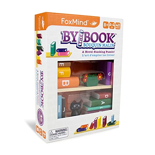 Foxmind Games: by The Book, a Novel Stacking Puzzle, brainteaser Logic with 40 Challenges, Ages 8 and up.