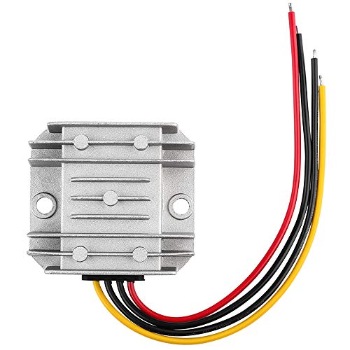 DC Voltage Reducer Converter DC 8V-40V to 12V 3A 36W Automatic Step Down Up Voltage Regulator Power Converter Waterproof Module Transformer for Golf Cart Club Car