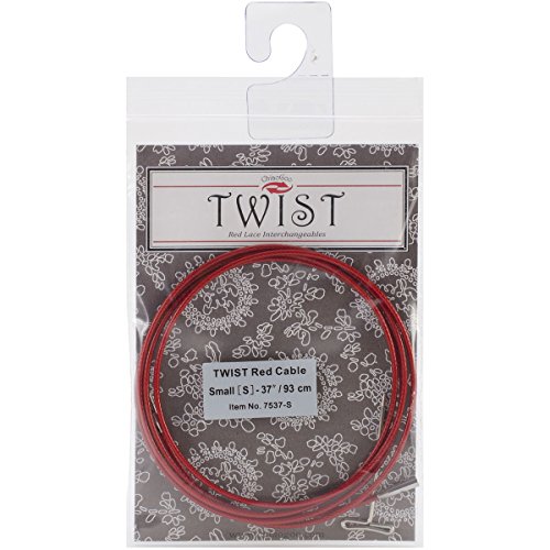 ChiaoGoo Twist Small Lace Interchangeable Cables, 37-Inch, Red