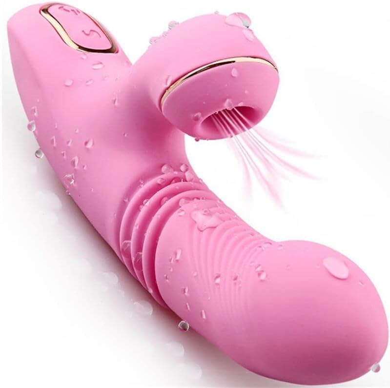 Sex Toys Pleasure USB Rechargeable 7 Modes Powerful Tongue Suck & Thrust Sucker G S-po-t C-L-i-t Stimulation Sucking Toys for Women Couples Waterproof，Gifts for Women 9ODC0