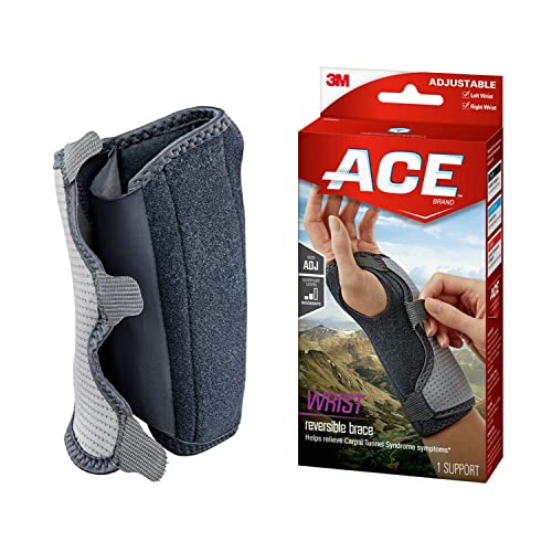 ACE Brand Reversible Wrist Brace, Wrist Support for Sore, Weak and Injured Wrists, Breathable, One Size Fits Most