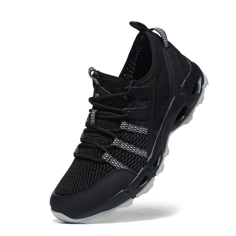 ziitop Womens Hiking Water Shoes Quick Dry Outdoor Sport Sneakers Non Slip Lightweight Breathable Summer Trekking and Walking Climbing Shoe for Women Black