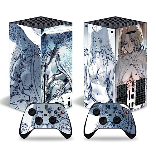 Full Set Skins Compatible with X-Box Series X,Protective Stickers for X-Box Series X Console Controllers (6)