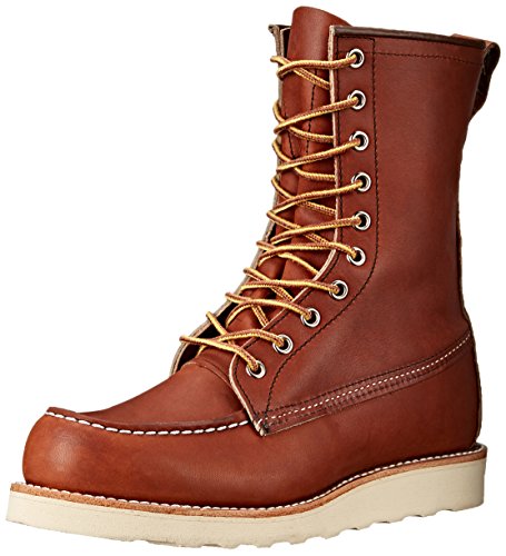 Red Wing Heritage Men's 8' Classic Moc Toe Boot, Oro Legacy, 10.5 M US
