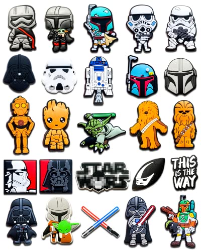 Lovelitlesix 25 40Pcs Shoe Decoration Charms for Sandals Decoration Charms for Kids Boys Girls Teens Adults Men Women Party Gifts (25)