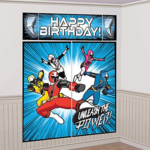 amscan Power Rangers Ninja Steel Scene Setter Wall Decoration