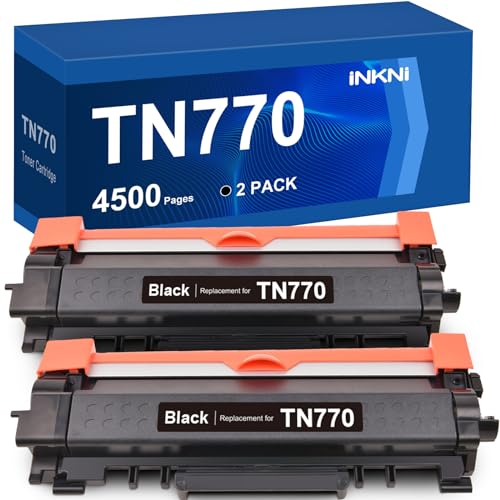 TN-770 TN770 Super High Yield Black Toner Cartridge Compatible Replacement for Brother TN 770 TN770 Toner for Brother Printer HL-L2370DW MFC-L2750DW (4,500 Page, 2-Pack)