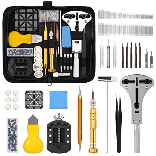 Vastar Watch Repair Kit, Watch Battery Replacement Tool Kit, Watch Link Removal Tool Kit, Watch Band Link Pin Tool Set with Carrying Case