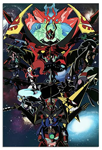 Gurren Lagann Figure,Tengen Toppa,Anime Room Aesthetics Poster,Canvas Wall Art For Living Room Decor Aesthetic Vintage Posters & Prints Cool Posters Dorm Posters Space Poster Unframed 12x18 inches