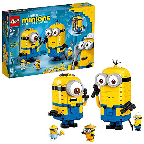 Lego Minions: The Rise of Gru: Brick-Built Minions and Their Lair (75551) Building Set for Kids, Great Birthday Present for Kids Who Love Minions, Kevin, Bob and Stuart (876 Pieces)