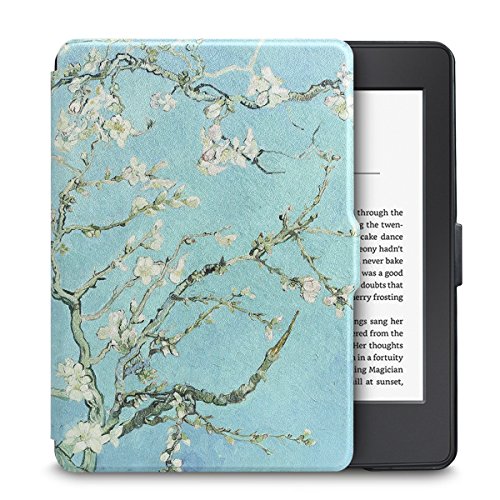 WALNEW Case for Kindle Paperwhite Prior to 2018(Model No.EY21 or DP75SDI) - PU Leather Case Smart Protective Cover Only Fits Old Generation Kindle Paperwhite Prior to 2018
