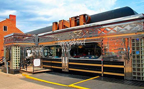 Imagekind Wall Art Print Entitled Court Street Diner Athens, Ohio by Karen Adams | 16 x 10