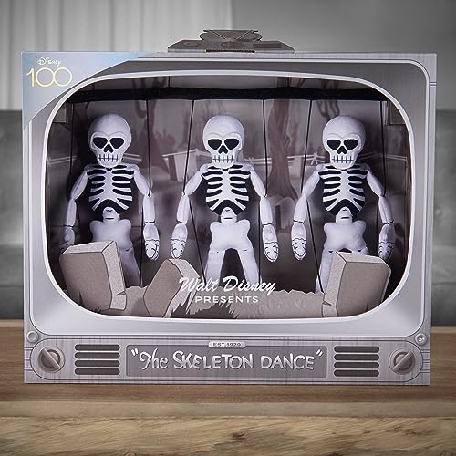 Disney100 Years of Wonder Walt Disney Presents Silly Symphonies Skeleton Dance Collectible Plush Stuffed Doll, Officially Licensed Kids Toys for Ages 5 Up, Amazon Exclusive
