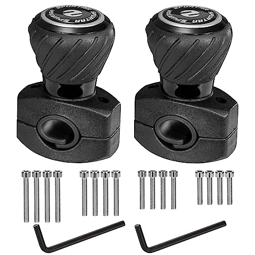 Spurtar Steering Wheel Knob Spinner, 2Pack Universal Car Suicide Knob Power Handle Spinner Fit for Cars, Truck, Forklift, Mower, Tractor, Boat, Golf Cart – Black