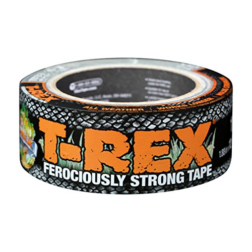 T-REX Ferociously Strong Tape, Duct Tape with UV Resistant & Waterproof Backing for Wood Brick Concrete and More, 12 yd. x 1.88', Gunmetal Gray, 1-Roll (241309)