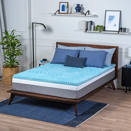 Sure2Sleep Queen Size, 2-inch, 5-Zone Gel Swirl Memory Foam Mattress Topper Made in USA