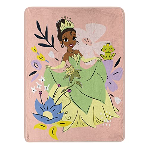 Northwest Princess and The Frog Micro Raschel Throw Blanket, 46' x 60', Blossoming Tiana