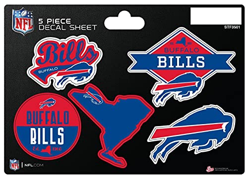 Rico Industries NFL Buffalo Bills 5-Piece Die-Cut Decal Sheet