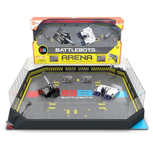 HEXBUG BattleBots Arena Bite Force & Blacksmith, Remote Control Robot Toys for Kids with Over 20 Pieces, STEM Toys for Boys & Girls Ages 8 & Up, Batteries Included