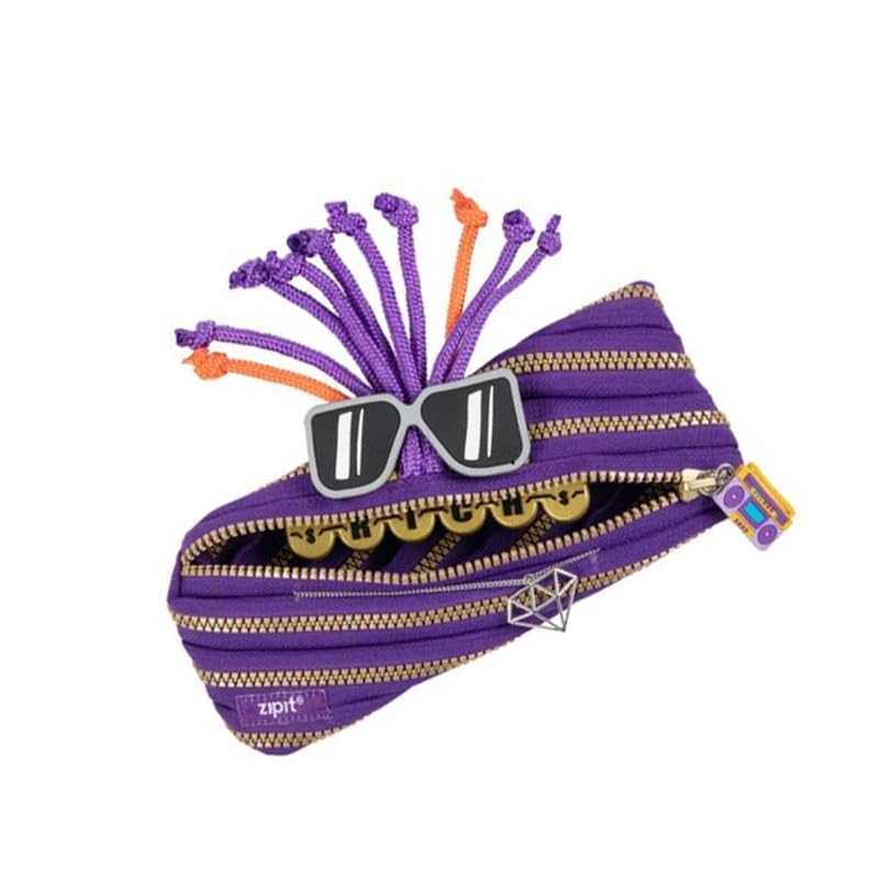 ZIPIT ZIPIT-ZP-ZTM-JIU3 Pen Case, Rich Monster Rich Purple X Multi