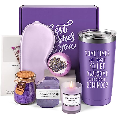 Jekeno Birthday Gifts for Women Girls - Christmas Gifts for Her Presents for Mom Wife Sister Bestie Friends Girlfriend Teacher Nurse Relaxing Spa Basket Box Gift Set Female Mug Tumbler