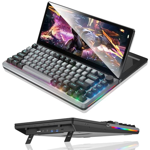 Maxfree K3 Mechanical Keyboard with Touchscreen 82 Keys Swappable PBT Keycaps, Gateron G Yellow Pro Switches - for Windows/Mac/Android/Switch/Xbox/PS4/PS5