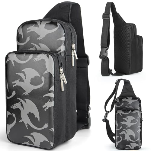 Pulchra Switch Bag for Switch/Switch OLED - Switch Accessories Travel Crossbody Bag - Portable Backpack (Dragon)