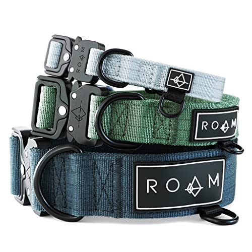 Made to ROAM Premium Dog Collar - Adjustable Heavy Duty Nylon Collar with Quick-Release Metal Buckle (Alaska Daybreak, Size 3)