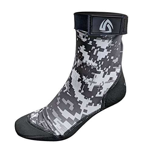 Tilos Sport Skin Socks for Adults and Kids, Protect Against Hot Sand & Sunburn for Water Sports & Beach Activities (XL, Digital Gray)