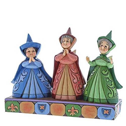 Enesco Disney Traditions by Jim Shore Three Fairies Stone Resin Figurine, Multicolor