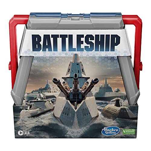 Hasbro Gaming Battleship Classic Board Game, Strategy Game for Kids Ages 7 and Up, Fun Kids Game for 2 Players, Multicolor