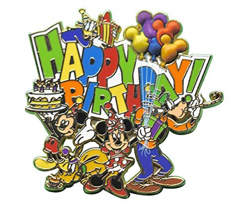 Disney Pin/DLR Happy Birthday FAB5 Free D balloons Pin