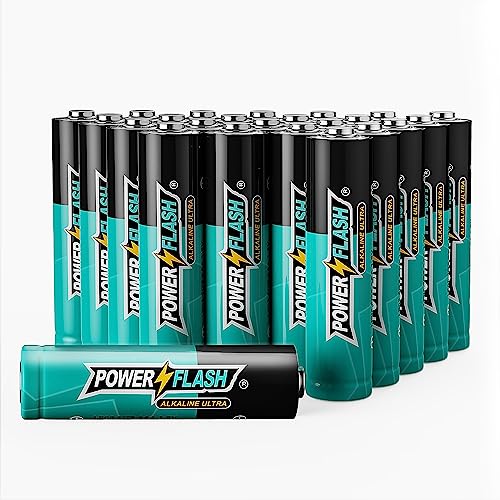 POWER FLASH AAA Batteries 24 Pack with Fresh Date-Triple A Long-Lasting Alkaline High-Performance Battery,1.5 Volt,10-Year Shelf Life,Power Will not Leak,Dependable Power for Your Devices