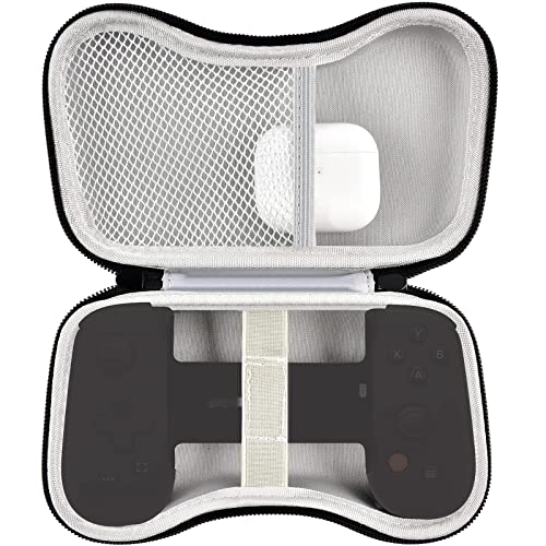 casmilee Case Compatible with Backbone One Mobile Gaming Controller, Handheld Gaming Console Portable Travel Holder, Extra Mesh Pocket for Cables Power Bank Accessories - Black