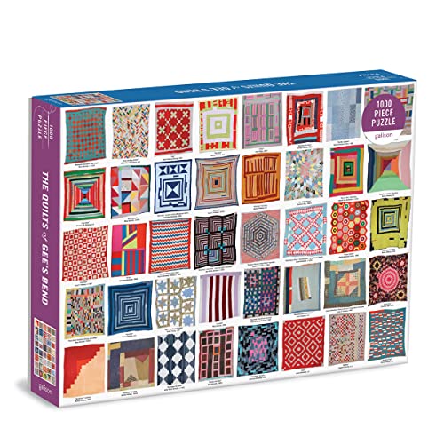 Galison Quilts of Gee’s Bend Puzzle, 1000 Pieces, 27” x 20” – Difficult Jigsaw Puzzle Featuring Stunning and Colorful Artwork – Thick, Sturdy Pieces, Challenging Family Activity