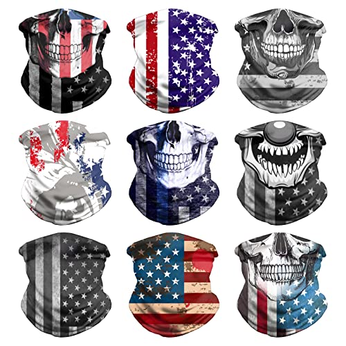 VCZUIUC Headwear Bandana Head Wrap Face Scarf Mask Neck Warmer Balaclava for Sports (One Size, CO-8)