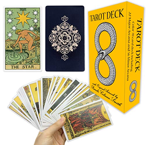 Miriyan Classic Tarot Cards Deck | Ideal Tarot Cards for Beginners | Tarot Cards with Online Guide Book (Online Tarot Decks Guidebook) | Unique Tarot Card Deck Set for Spiritual Guidance