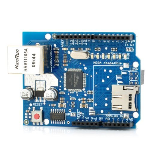 HiLetgo W5100 Ethernet Network Shield W5100 Ethernet Expansion Board with SD Card Slot for Arduino UNO MEGA2560