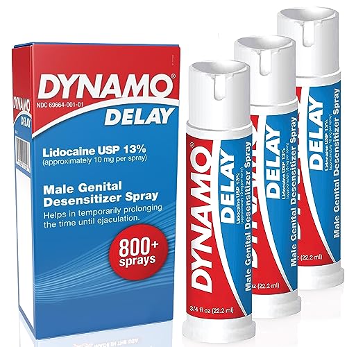 Screaming O - Dynamo Delay Spray, Pack of 3 - Lidocaine Spray - Iconic Delay Ejection Spray - Climax Control Spray Men - Non-Irritating, Clinically Tested - Climax Delay Spray for Men - 3 x 0.75 oz