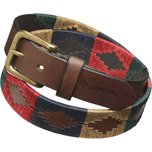 pampeano Navidad Polo Belt | Handmade by Master Artisans | Gift Boxed Argentine Gaucho Belts for Men & Women | Hand Stitched Argentinian Leather | Ideal for Valentines, Father’s Day, Anniversaries