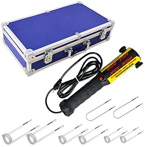 Magnetic Induction Heater Kit, 1000W 110V Hand Held Automotive Flameless Heat Tool For Rusty Screw Removing with 8 Coils and Box